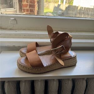Franco Sarto Brown Espadrille Sandals